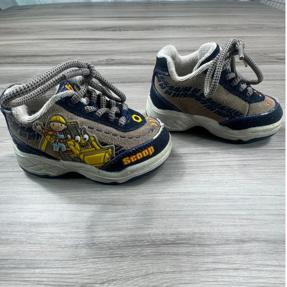 Vintage (2004)Bob the Builder Scoop Toddler Sneakers Grey Navy Blue Size 5 Shoes